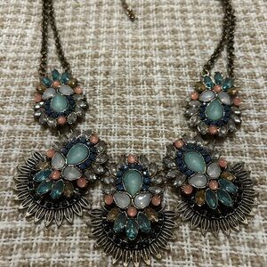 Elegant Multi-Color Statement Necklace
